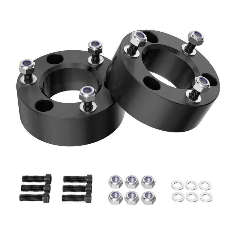 Richeer 3 inch Leveling Lift Kit Compatible with 2004-2026 F150, Leveling Lift Kit Fit for 2004-2026 F150 2WD 4WD, 2003-2018 Expedition Forged Front Strut Spacers Raise the Front of your F150 by 3" - Image 1